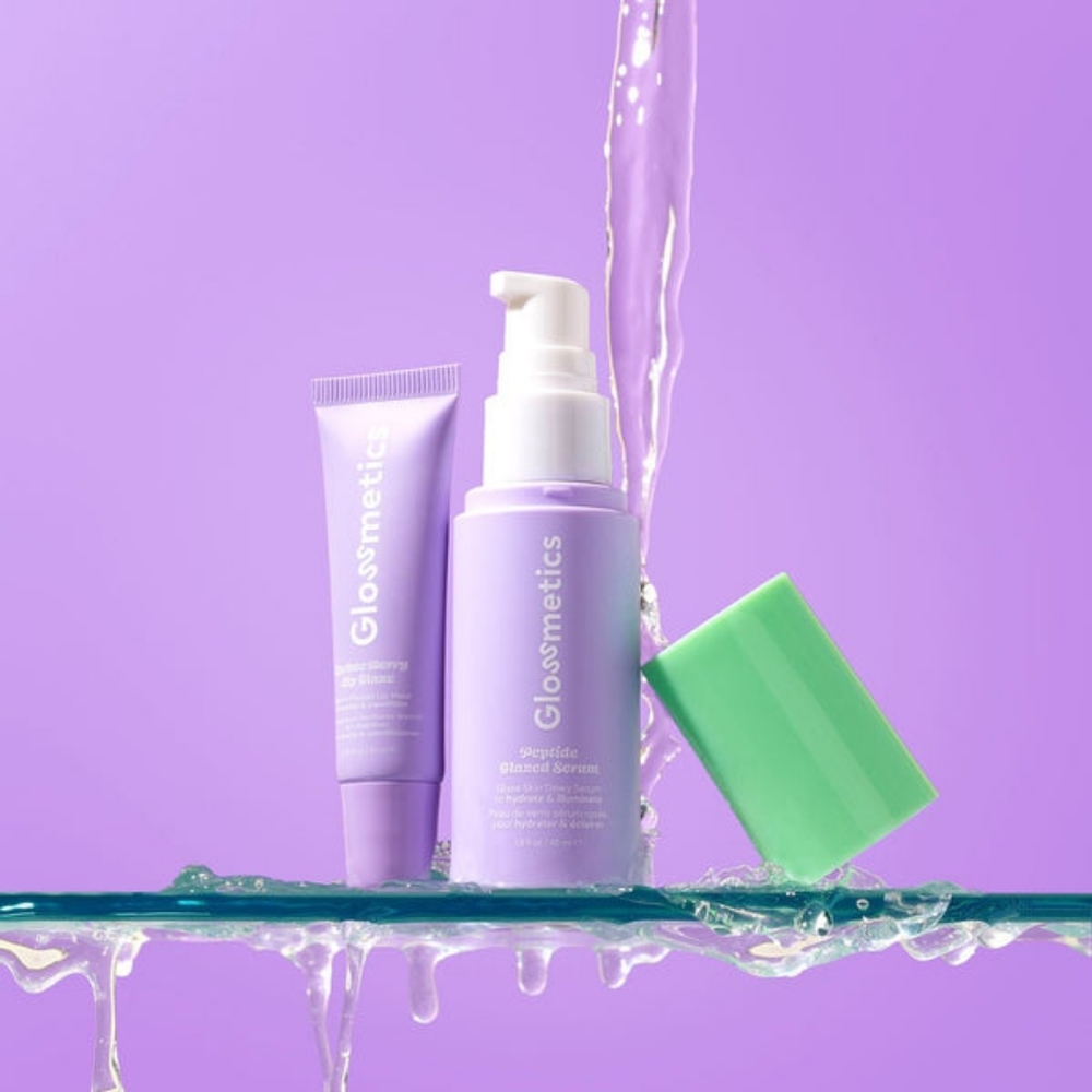 Glossmetics Glazed Skin Duo - Peptide Glazed Serum & Lychee Berry Lip Glaze